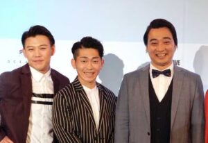 ジャングルポケットの左からおたけ、太田博久、斉藤慎二の画像